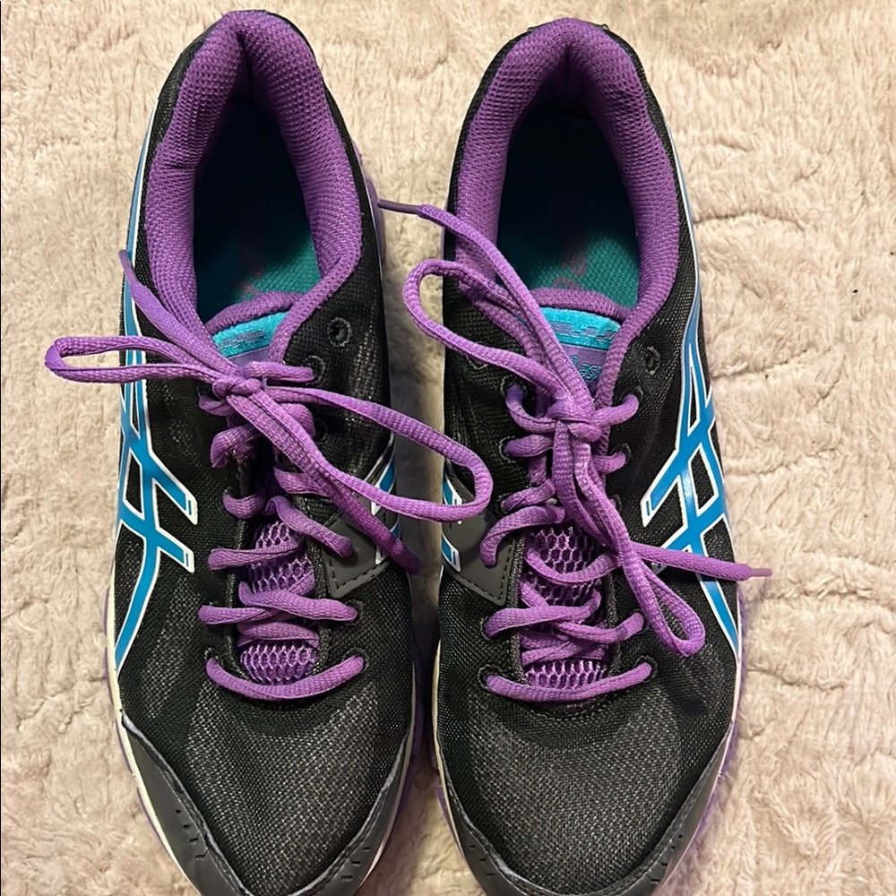 ASICS Women's Black and Purple Running Shoes